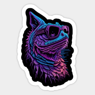 Cool bearded dragon Sticker